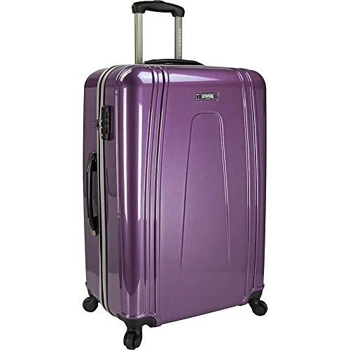 suitcase for tropical beach vacations-U.S. Traveler 30 Inch Hardside Spinner, Purple, One Size