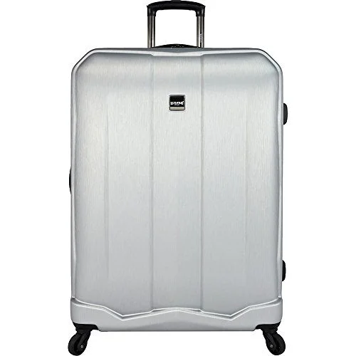 suitcase with sleek wheels for easy movement-U.S. Traveler Piazza 30" Expandable Spinner, Silver