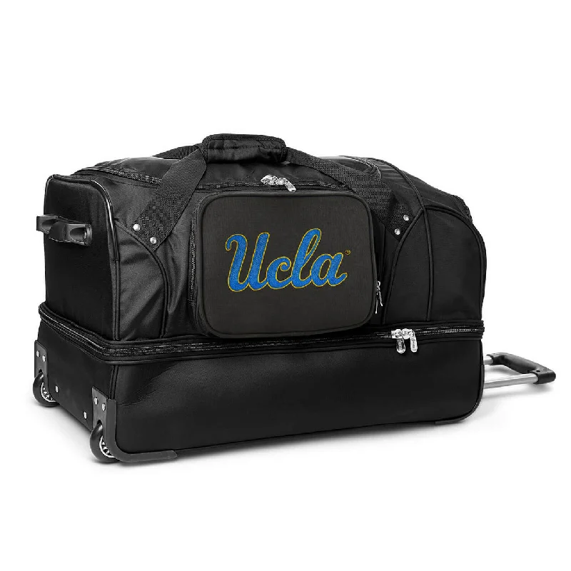 lightweight suitcase for traveling-UCLA Bruins 27" Black Rolling Drop Bottom Duffel