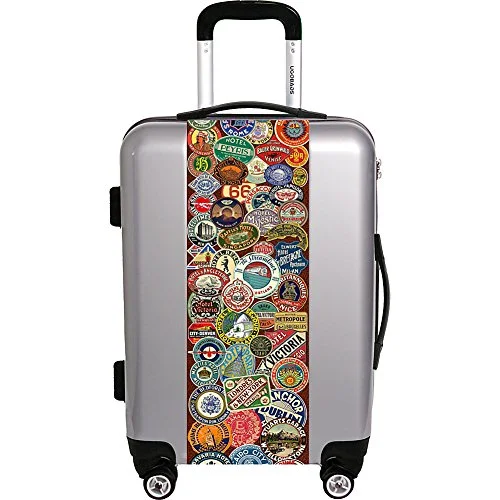 suitcase for professional business trips-Ugo Bags Travel Stickers By Gary Grayson 31" Luggage (Silver)