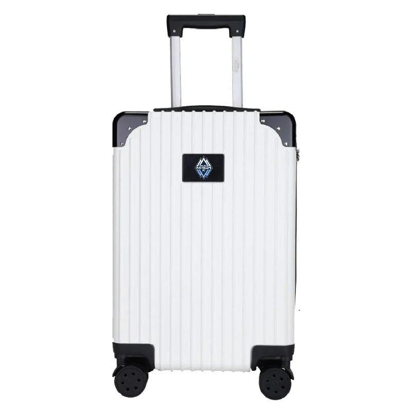 suitcase with built-in compression-Vancouver Whitecaps FC 21" Exec 2-Toned Carry On Spinner -WHITE