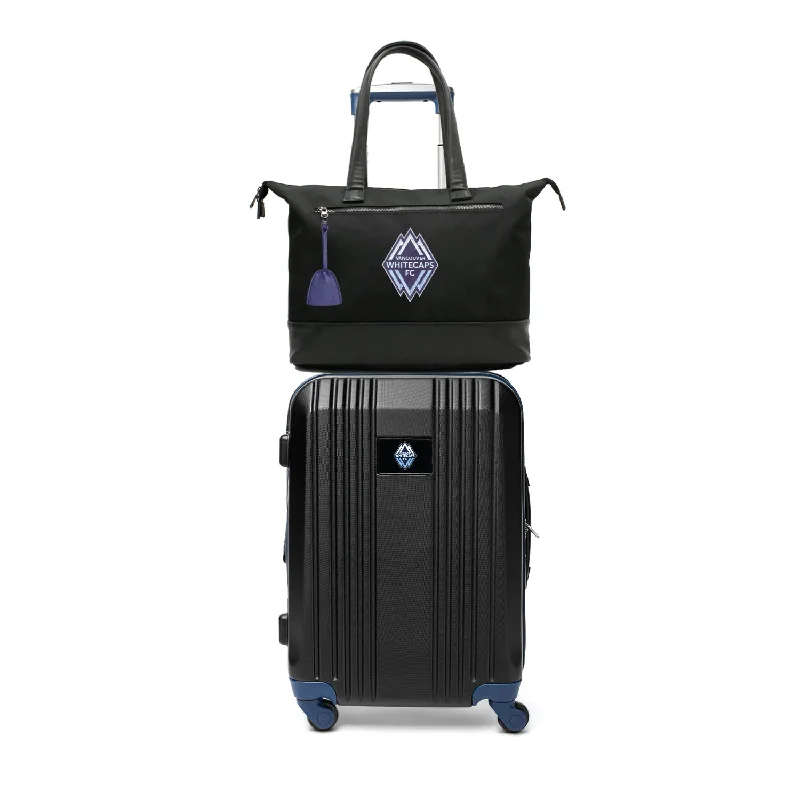 suitcase with double zipper-Vancouver Whitecaps FC Tote Bag and Luggage Set -NAVY