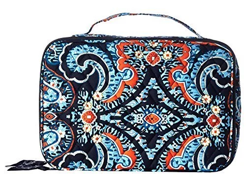 suitcase with versatile packing space-Vera Bradley Luggage Women's Large Blush & Brush Makeup Case Marrakesh Luggage Accessory