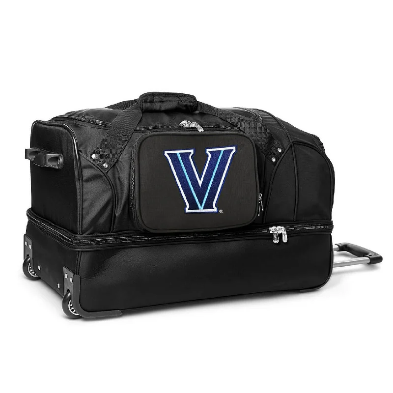 suitcase with professional-grade materials-Villanova Wildcats 27" Black Rolling Drop Bottom Duffel