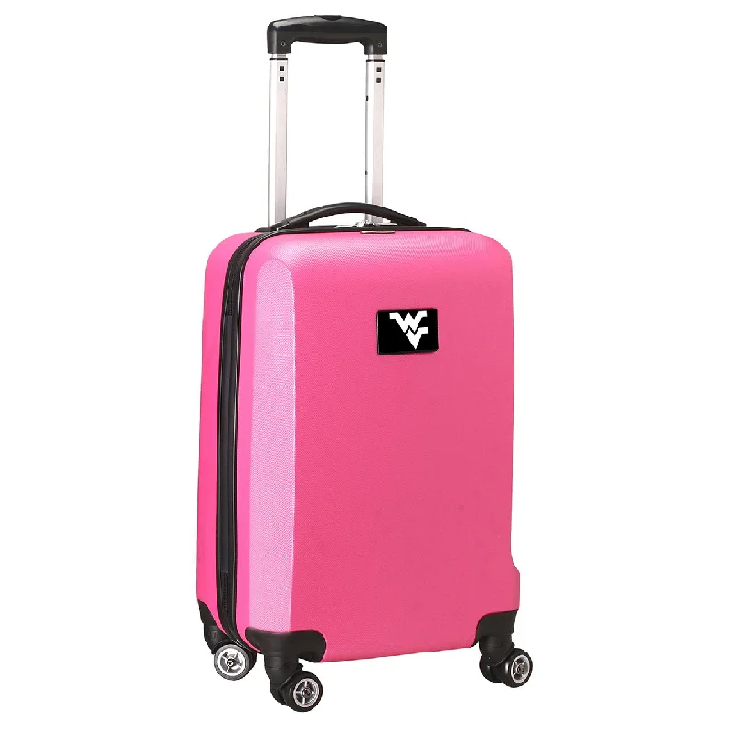 suitcase with premium anti-theft features-West Virginia Mountaineers 20" Pink Domestic Carry-on Spinner