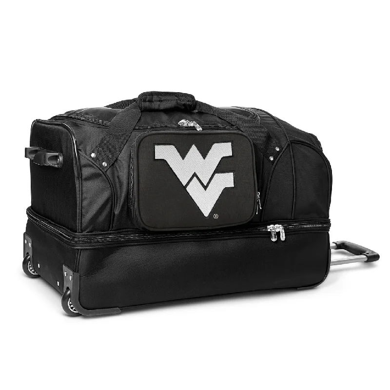 suitcase for seamless business trips-West Virginia Mountaineers 27" Black Rolling Drop Bottom Duffel