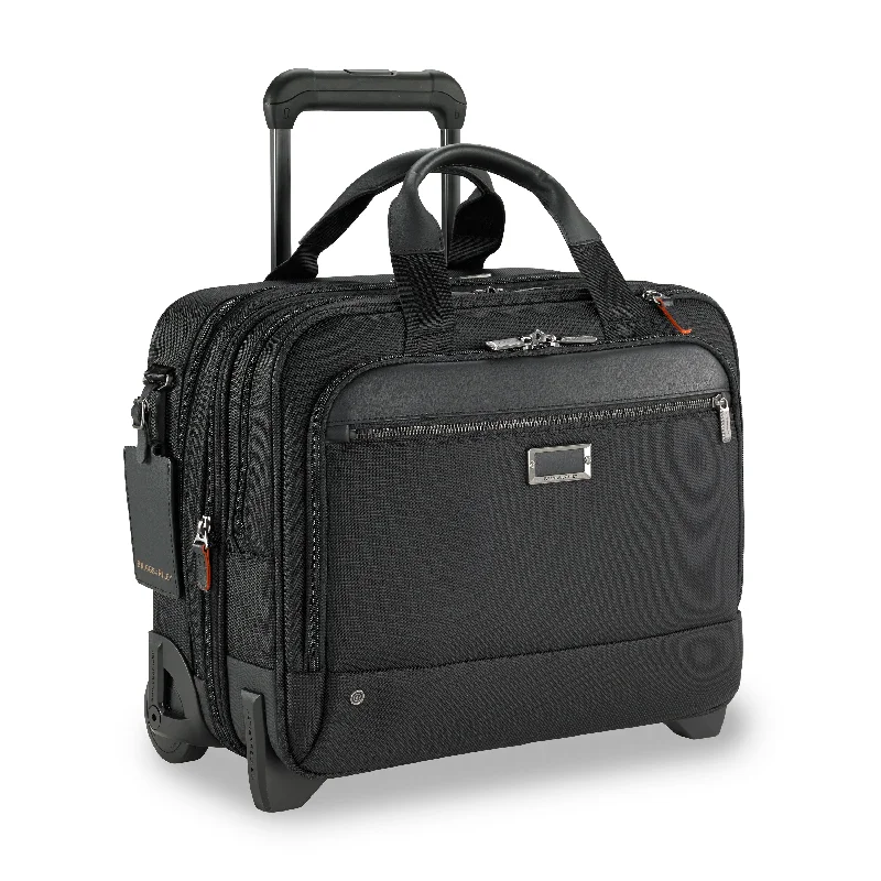 trendy briefcase for modern professionals -Briggs & Riley @WORK 15” 2-Wheel Expandable Zippered Briefcase- KR420X