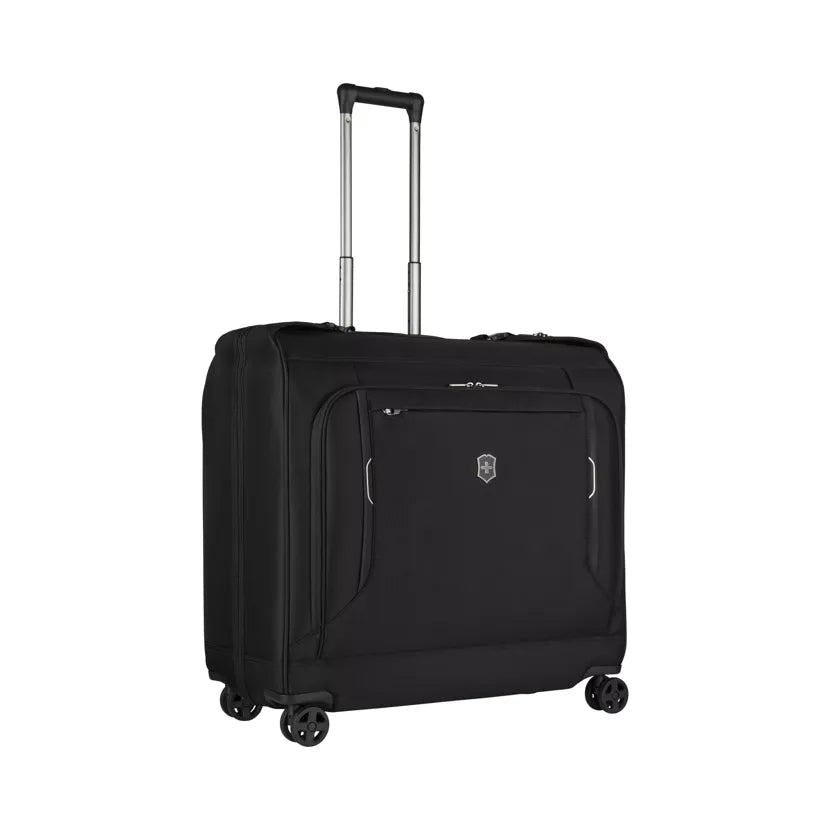 suitcase with built-in laundry compartments-Victorinox Werks Traveler 6.0, Deluxe 8-Wheeled Softside Spinner Hangable Garment Bag