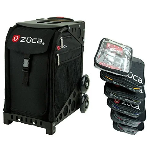 suitcase for perfect vacation packing-Zuca Obsidian Sport Insert Bag With Black Frame (Non-Flashing Wheels), And Special Set Of 5 Packing