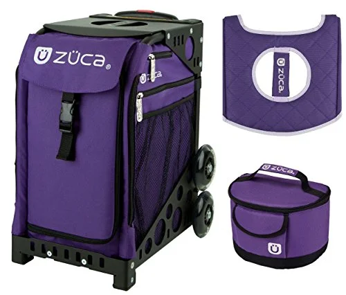 suitcase for efficient airport handling-Zuca Sport Bag - Rebel With Gift Lunchbox And Seat Cover (Black Frame)